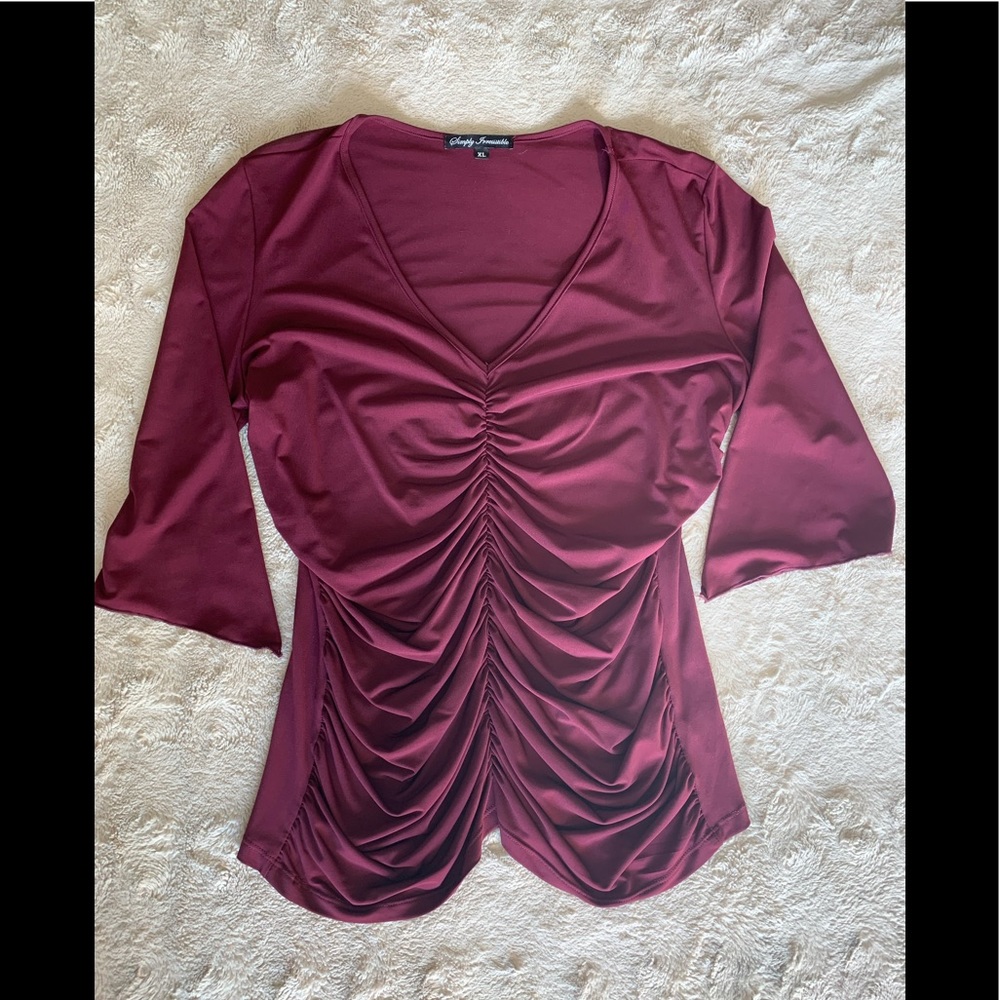 Simply Irresistible Burgundy Top